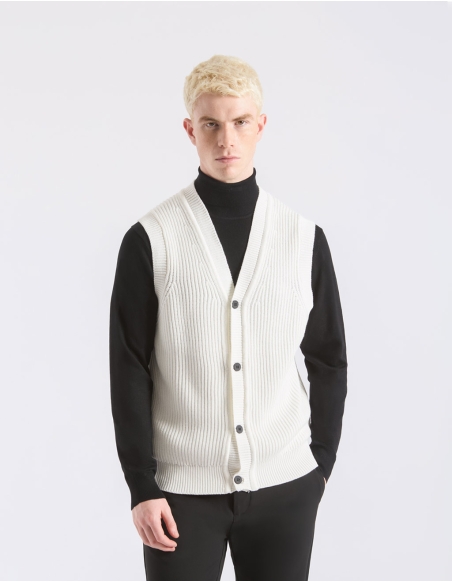 Gilet in cotone con bottoni