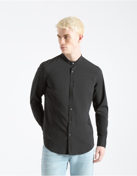 Mandarin collar shirt easy care