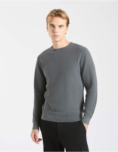 100% cotton crewneck sweater