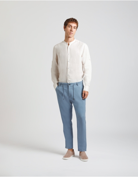 Linen blend trousers