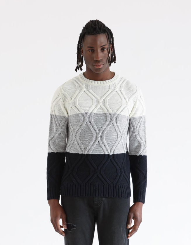 Colorblock crewneck sweater online